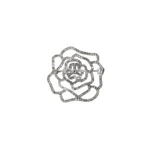 BCROSE BROOCH -Silver Coloured