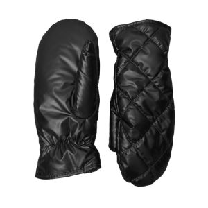 BCPALOMA QUILTED MITTENS-Black Metallic