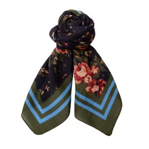 BCLISSA MINI SCARF-Black Flower