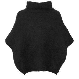 BCBJOERK ROLL NECK PONCHO - Black